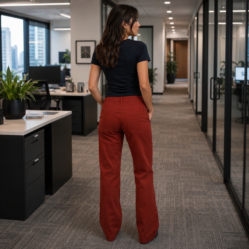 Lululemon City Sleek 5 Pocket High-Rise Wide-Leg Pant Red Terracotta Size 31